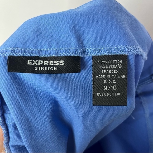 Express Light Blue Y2K 90s Zip Side Mini Skirt 9/10 - Picture 3 of 4